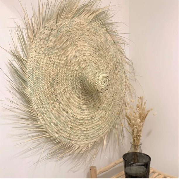 Chapeau en palmier pour decoration